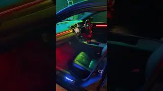 Honda civic (mk10) mods ambient lighting fitted #civic #fyp #goviral #subscribe #ambientlighting