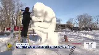 Competitors add final touches to snow sculptures