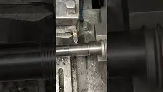 Threading process in Steel Shaft #shortvideos #automobile #lathechuck #machinary
