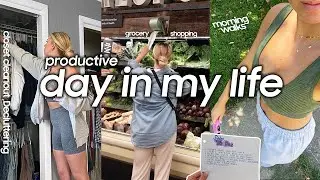 SUPER BUSY & PRODUCTIVE SUNDAY: closet cleanout, fall cleaning, healthy grocery haul, workout plans