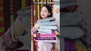 Unboxing 💕 Meesho affordable Winter Woolen Kurti/Kurta Sets Haul 💕#unboxing  #meesho #shorts #anjana
