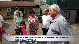 VECINOS DE SAN MIGUEL EXIGEN RESTABLECIMIENTO DEL AGUA POTABLE | TVN Noticias