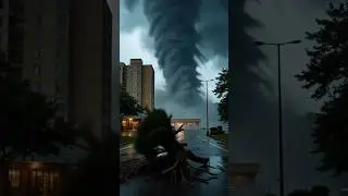 GIANT Tornado Rips Through City! Terrifying Footage Caught on Camera  #storm