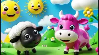 🐮🎶 Little Pink Cow & Little Baba Black Sheep | Fun Kids Song 🐑✨