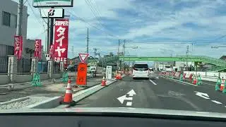 小牧市民球場から155号西向き南山町中交差点から左折江南市尾崎町まで