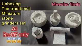 Unboxing the Miniature STONE GRINDER SET/meesho finds/Mini stone grinder @_pinkys_mixed_magic_