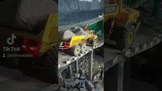 Ogromny transport granitu z MOCNĄ ciężar&oacute;wką zdalnie sterowaną Volvo A45G