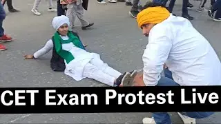 HSSC CET Exam Group D & 56 57 Protest Hisar Live Video. HSSC CET Exam 2024