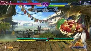 SF6 | Blanka Stunned Corner Combo Blanka-Chan Sequence (Level 2 to Level 1) [7855 Sum Damage]