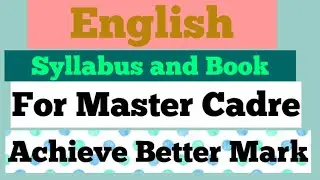 Master cadre syllabus and books for english