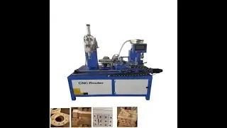 Wooden furniture spare parts Automatic CNC hole&shape&tap  #wood #woodworking #wooden