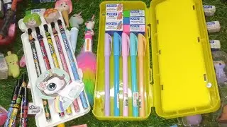 Filling 90s stationary#new stationary#geomatry box#new pink#pencil#school#video#viral#tiktok