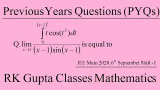 JEE Main PYQs # 9 | Previous Years Questions | JEE Main 2020, 6th September Shift-I