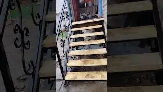 сварочные работы #лестница  #перила #художественная ковка #доипосле #shorts