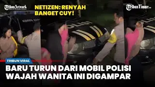VIRAL Detik-detik Wanita Ini Diberi Salam Olahraga saat Baru Turun dari Mobil Polisi
