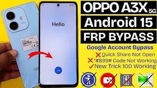 Oppo A3x 5g Frp Bypass /Android 15 Without PC 2026 / oppo a3x frp bypass /without pc #oppofrpbypass