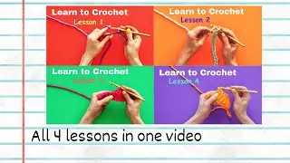 LESSONS 1-4 CROCHET FOR BEGINNERS / CROCHET FOR KIDS  / For teachers and students!