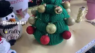 How to make an easy Knitting Machine Christmas Tree
