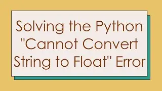 Solving the Python 