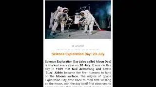 Science Exploration Day -- 20 July
