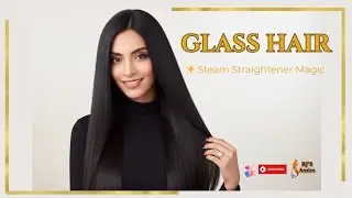 Glass Hair | Steam Straightener Magic #kbeauty #howtouse  #haircare 