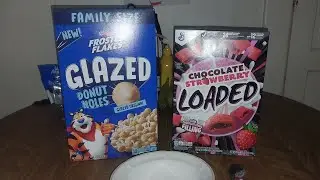New Kellogg's Frosted Flakes Glazed/Chocolate Strawberry Loaded Cereal Review