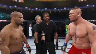 Daniel Cormier vs Brock Lesnar UFC 4 Simulation (AI)
