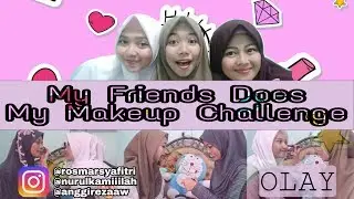MY FRIENDS DOES MY MAKEUP CHALLENGE | OLAY