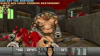 Doom II: Back To Saturn X - E1M14: Big Chief Chinese Restaurant - [UV Max + Pistol Start]