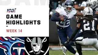 Titans vs. Raiders Week 14 Highlights | NFL 2019