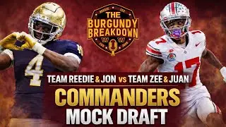 Reedie & Jon vs Zee & Juan 💥 LIVE Commanders Mock Draft SHOWDOWN