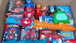 Unboxing Box Of Spiderman and Captain America Music Sword, Spiderman Music Figure, Hulk Pop It
