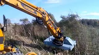 Hydrema M1600 Rail with Brush Cutter from Baumalight
