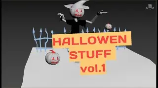 HALLOWEEN STUFF 3d max | МОДЕЛИ ДЛЯ ХЭЛЛОУИНА vol.1| scarecrow 3d| spooky Halloween decorations