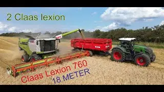 Harvest 2023 / Høst 2023 med 2 mejetærskere - Claas Lexion 760 og Claas Lexion 570