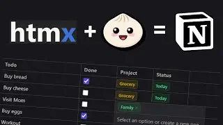 Build Notion style Data Table with HTMX and Bun.