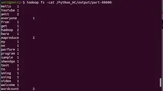 Basic word count using map reduce in Hadoop in English