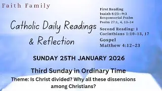 Today&rsquo;s Catholic Mass Readings and Gospel Reflection &ndash; Sunday, January 25, 2026