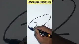How to draw frog with 22 #shorts  #shortsfeed #ytshorts #youtubeshorts #artbynabendu #art #viral