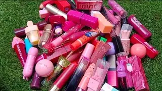 PINK ORANGE PEACH DARK PINK GLITTER MATTE LIPSTICKS 