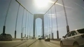Interstate 678 Over the Whitestone Bridge, New York - Dash Cam Video