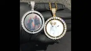 Custom Rotatable Double-Sided Photo Pendant