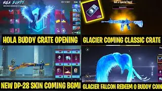 Finally😍Glacier Falcon Buddy Crate Opening | Bgmi New Hola Buddy | M416 Glacier Update Classic Crate