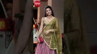 Jacqueline Fernandas spotted in a angelic outfit for Ganesh Puja ✨🪔#jacquelinefernandez #galatta