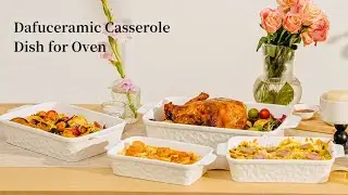 Dafuceramic Casserole Dishes for Oven: Baking Dishes, Ceramic Bakeware Sets of 4