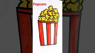 Draw Popcorn #shorts #popcorndrawing