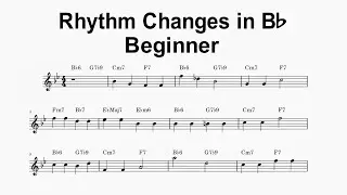 Sight Reading Practice - Rhythm Changes in Bb - Beginner