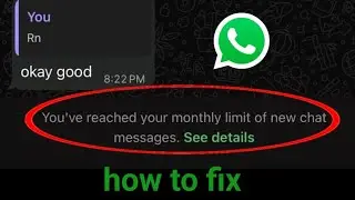 How To Fix WhatsApp Monthly Message Limit Reached | New Chat Messages Not Send Problem