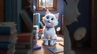🐱📚 Snowball's Bookshelf Adventure: A Curious Cat's Discovery 📖💡