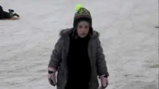 Taylor Park Hill St Helens in the Snow and Sledge